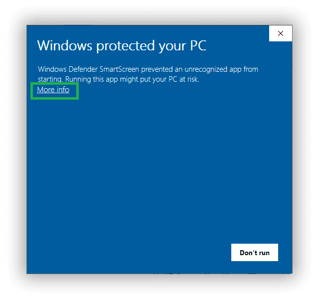 Windows SmartScreen - More info